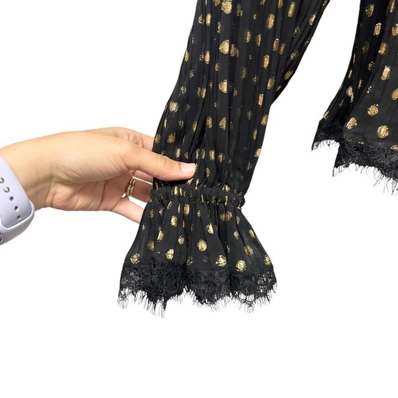 THE KOOPLES Moonlight Golden Dots Off Shoulder Top - Picture 6 of 8